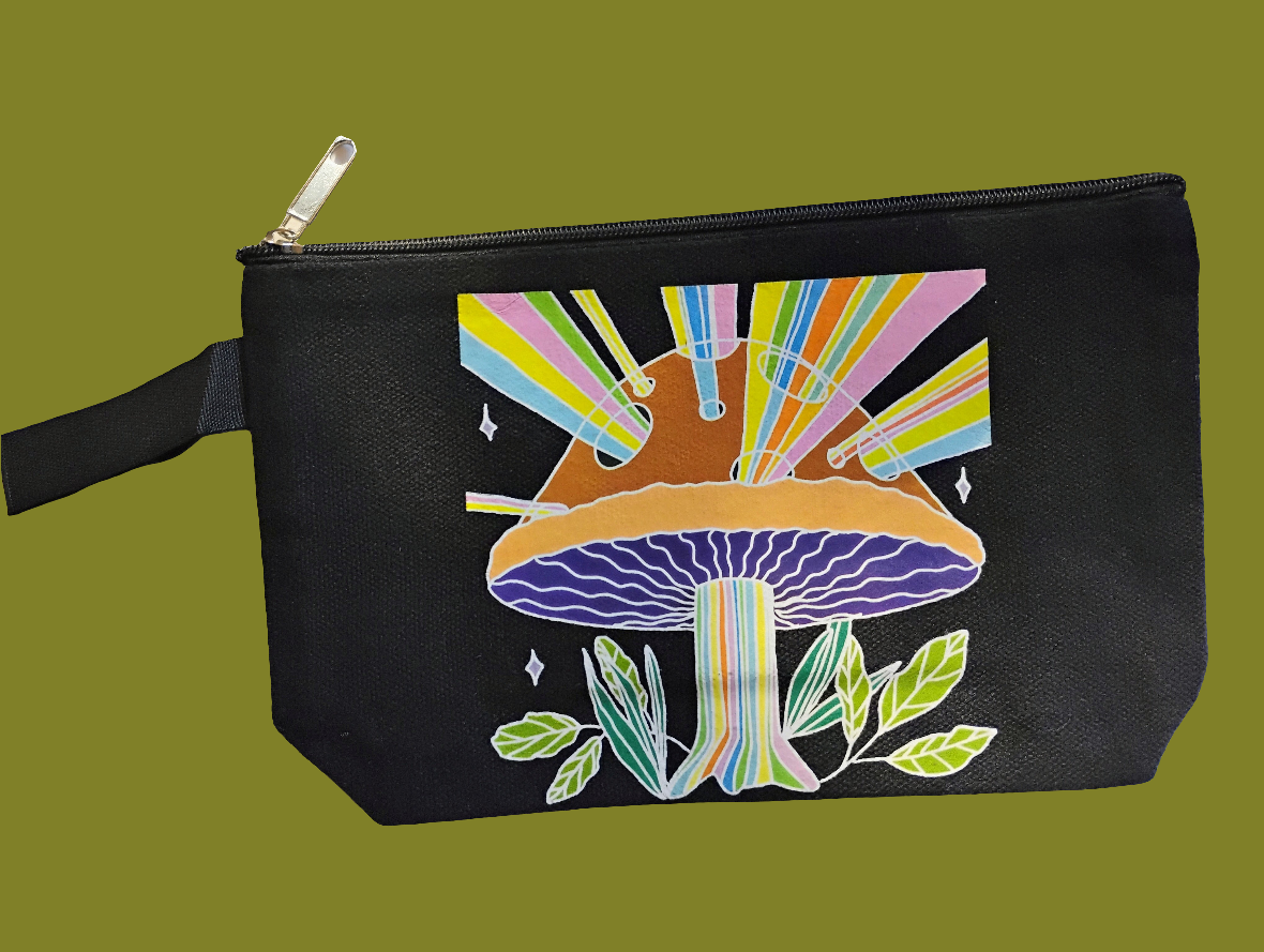 Mushroom Trip Small Zipper Pouch