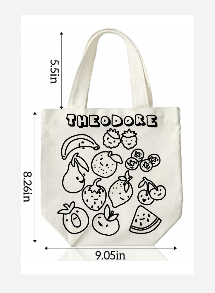 Personalized Fruit Friends Paint-A-Tote